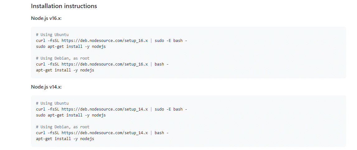 Node.jsUbuntuのインストール手順。