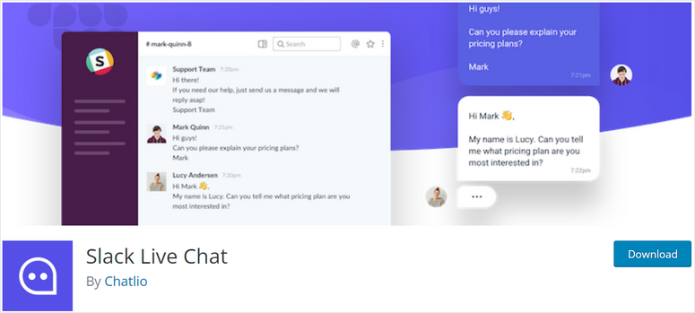 chatlio wordpress slack plugin