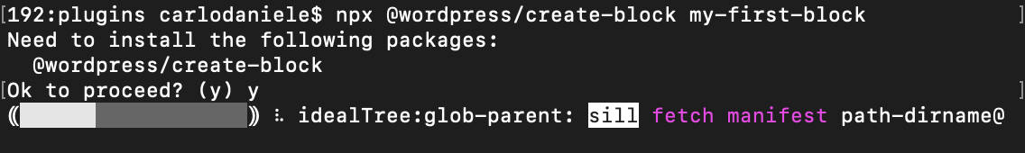إنشاء كتلة باستخدام @ wordpress / create-block.