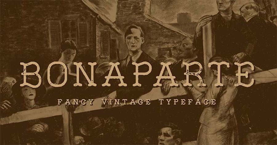 Bonaparte, eine schicke Vintage-Schrift.