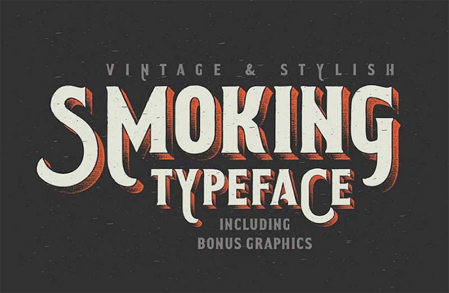 Smoking Typeface, eine klassische westliche Schriftart.
