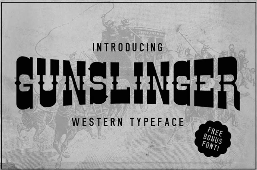 Die Schriftart Gunslinger Western.