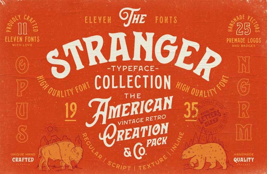 Die Schriftartensammlung Stranger.