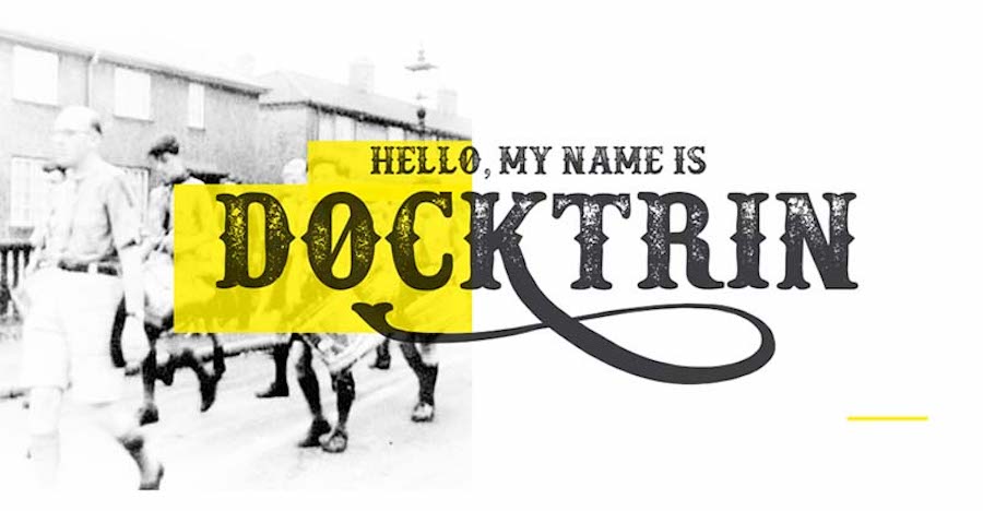 Docktrin, eine westlich inspirierte Schriftart .