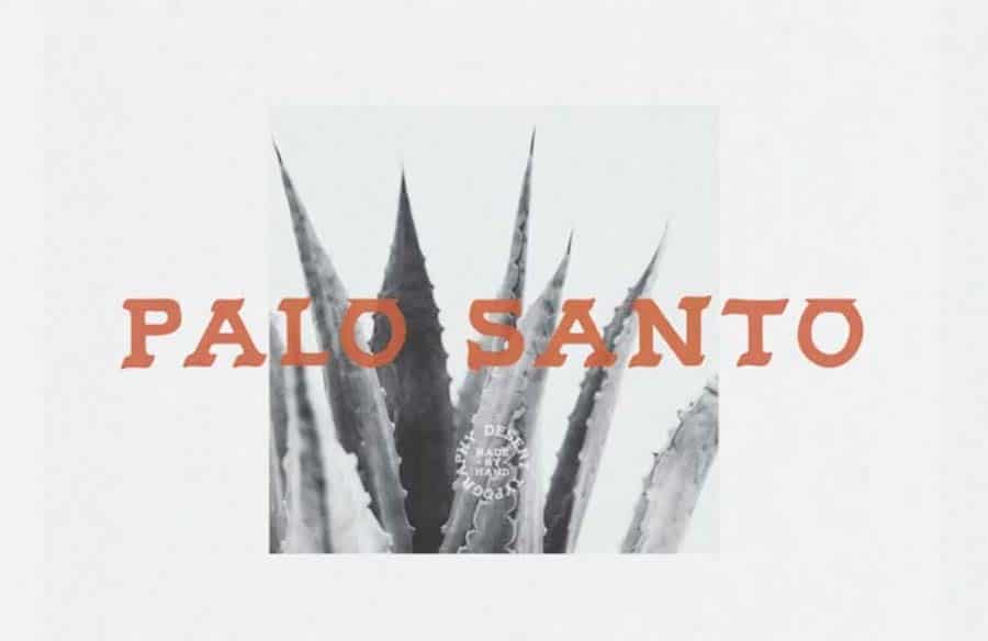 Palo Santo, eine erstklassige westliche Schriftart.