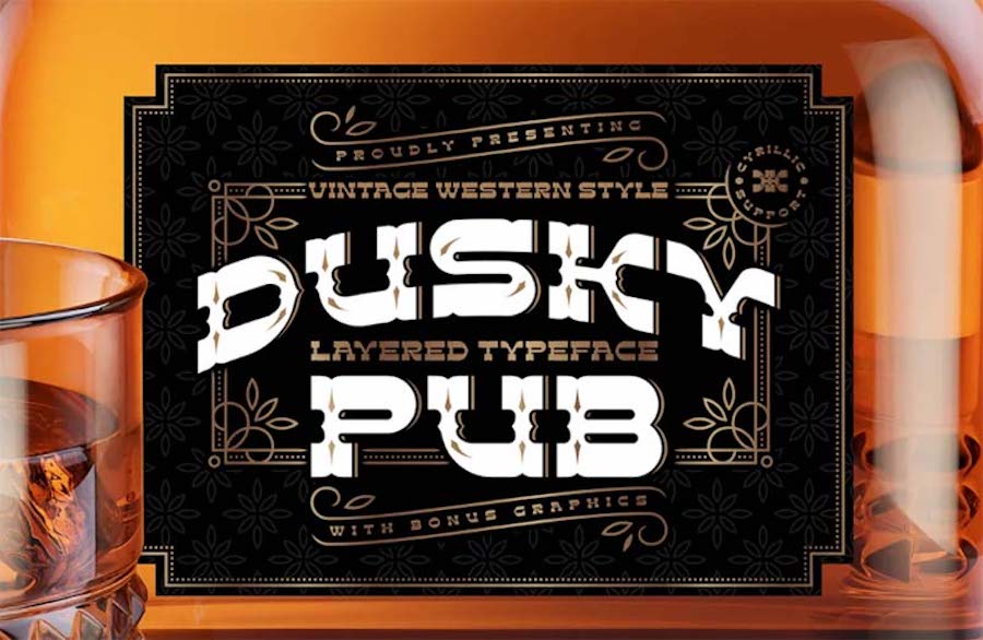 Die Dusky Pub-Schriftart.