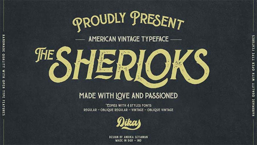 Die Sherloks Western-Schriftart.
