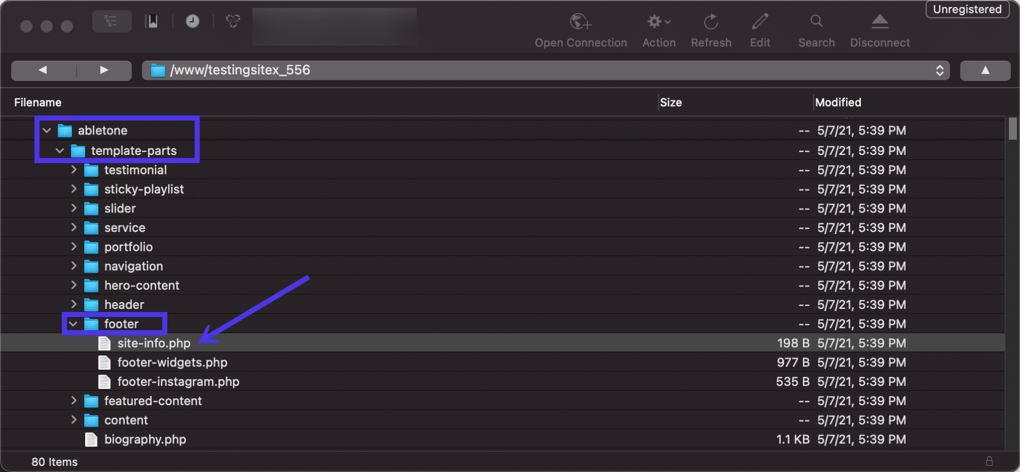ไฟล์ site-info.php