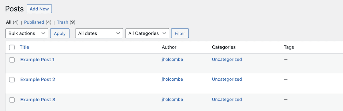 Relevante Beiträge werden mit der Option Quick Post Creator erstellt