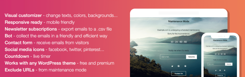 Das WP-Wartungsmodus-Plugin.