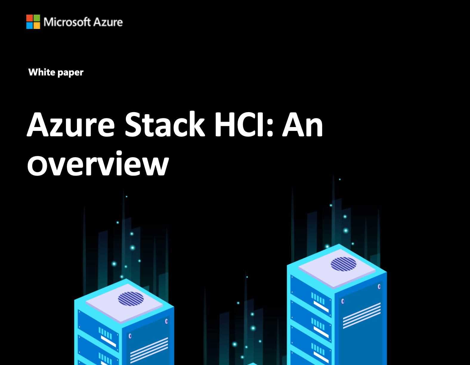 Microsoft Azure HCI teknik incelemesinin başlık sayfası.