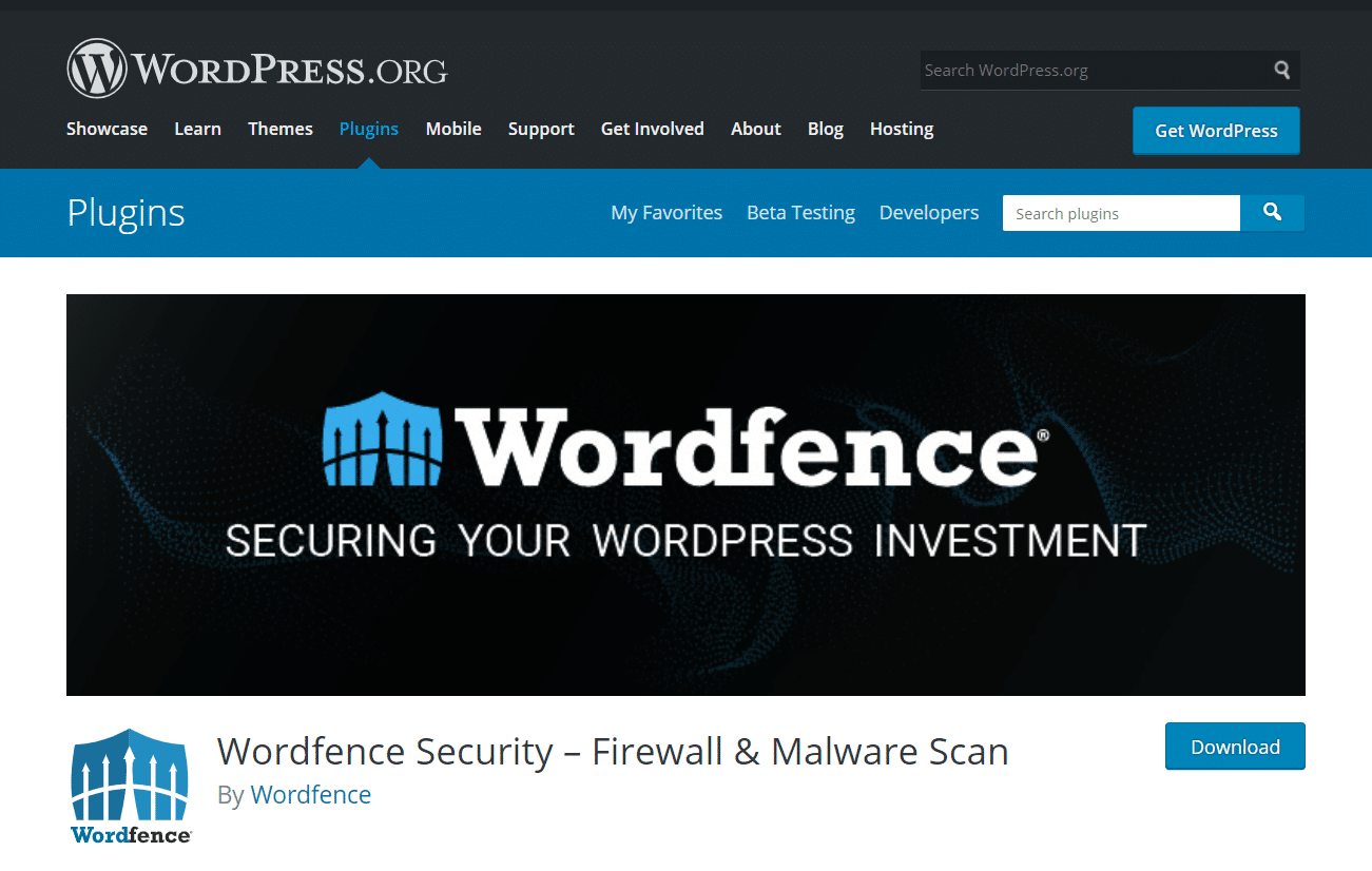 Wordfence güvenlik eklentisi