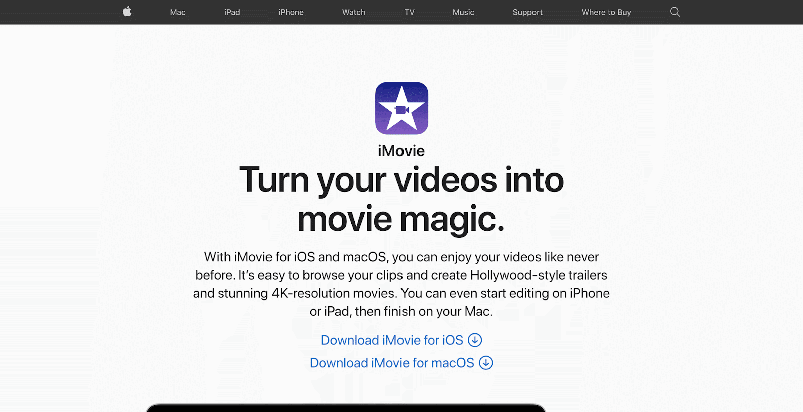 iMovie, MacBook'lara önceden yüklenmiş olarak geldiği için en iyi bilinen video düzenleyicilerden biridir.