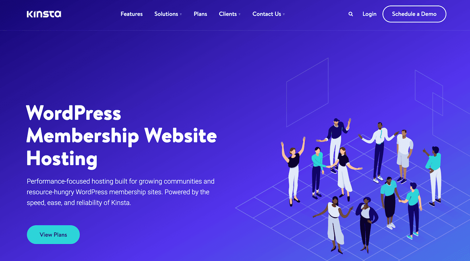 Kinsta Üyeliği Barındırma sayfası