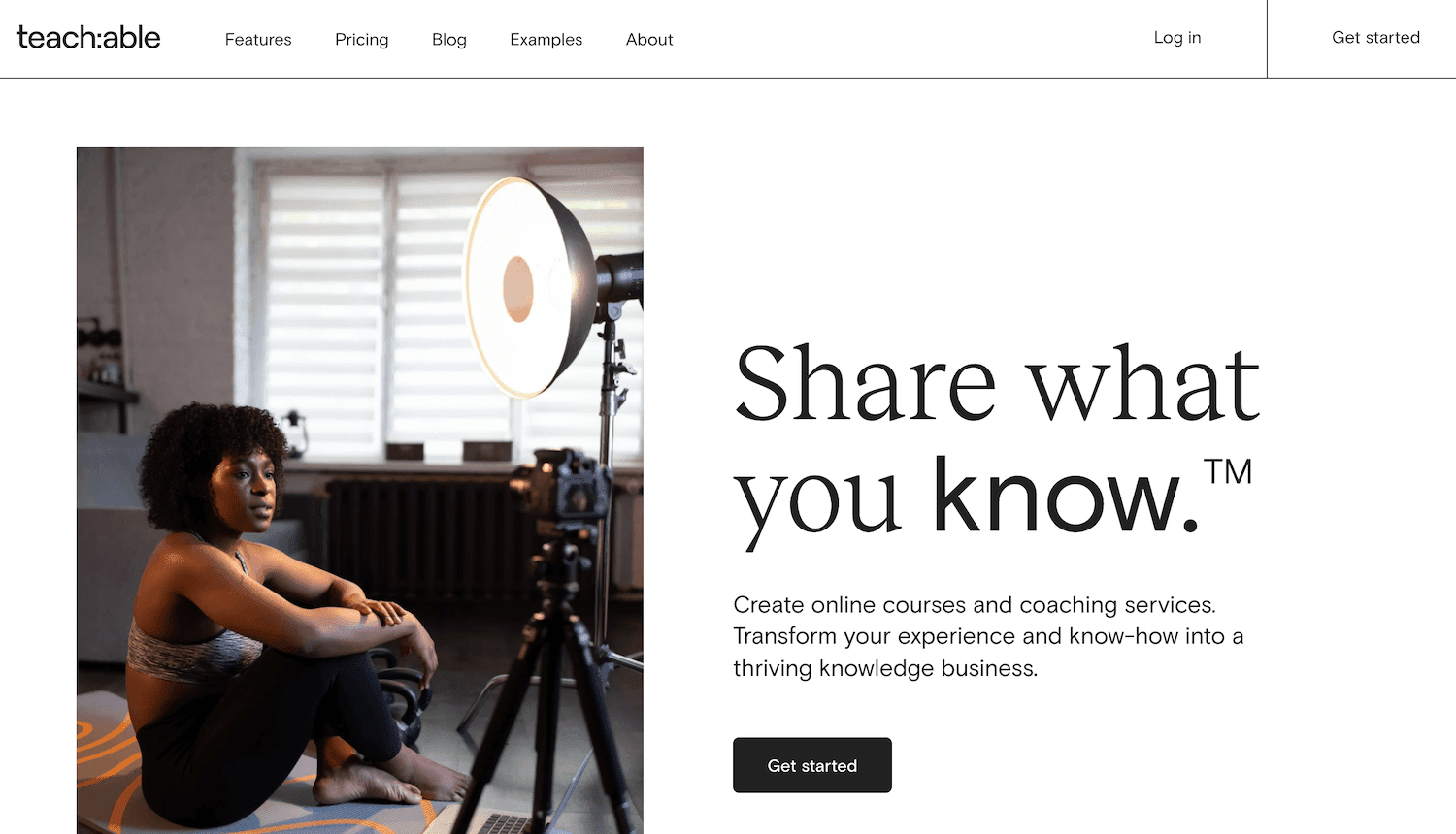 Teachable web sitesinin ekran görüntüsü