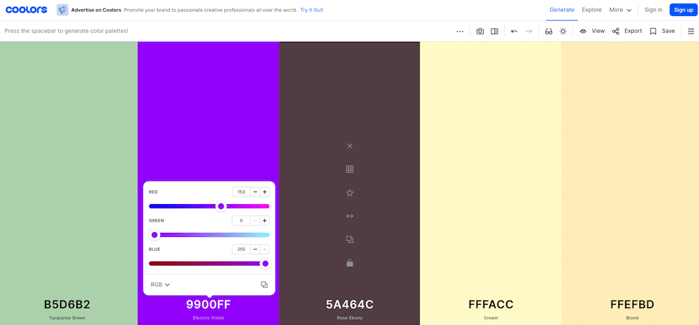 RGB değerleri