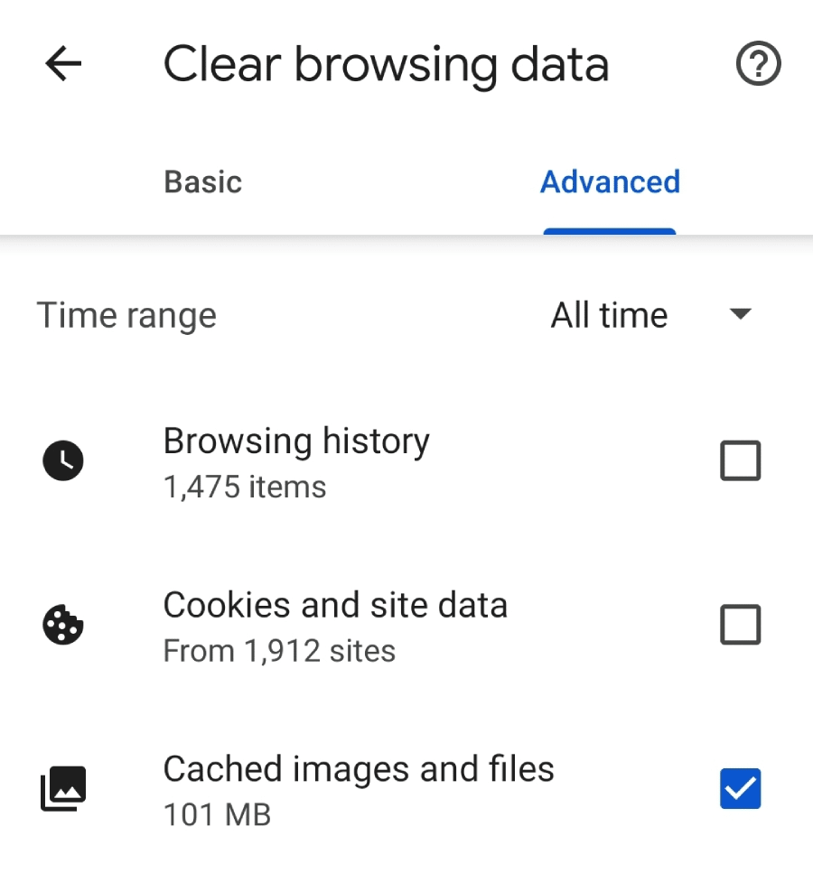 Chrome'da tarama verilerini temizle