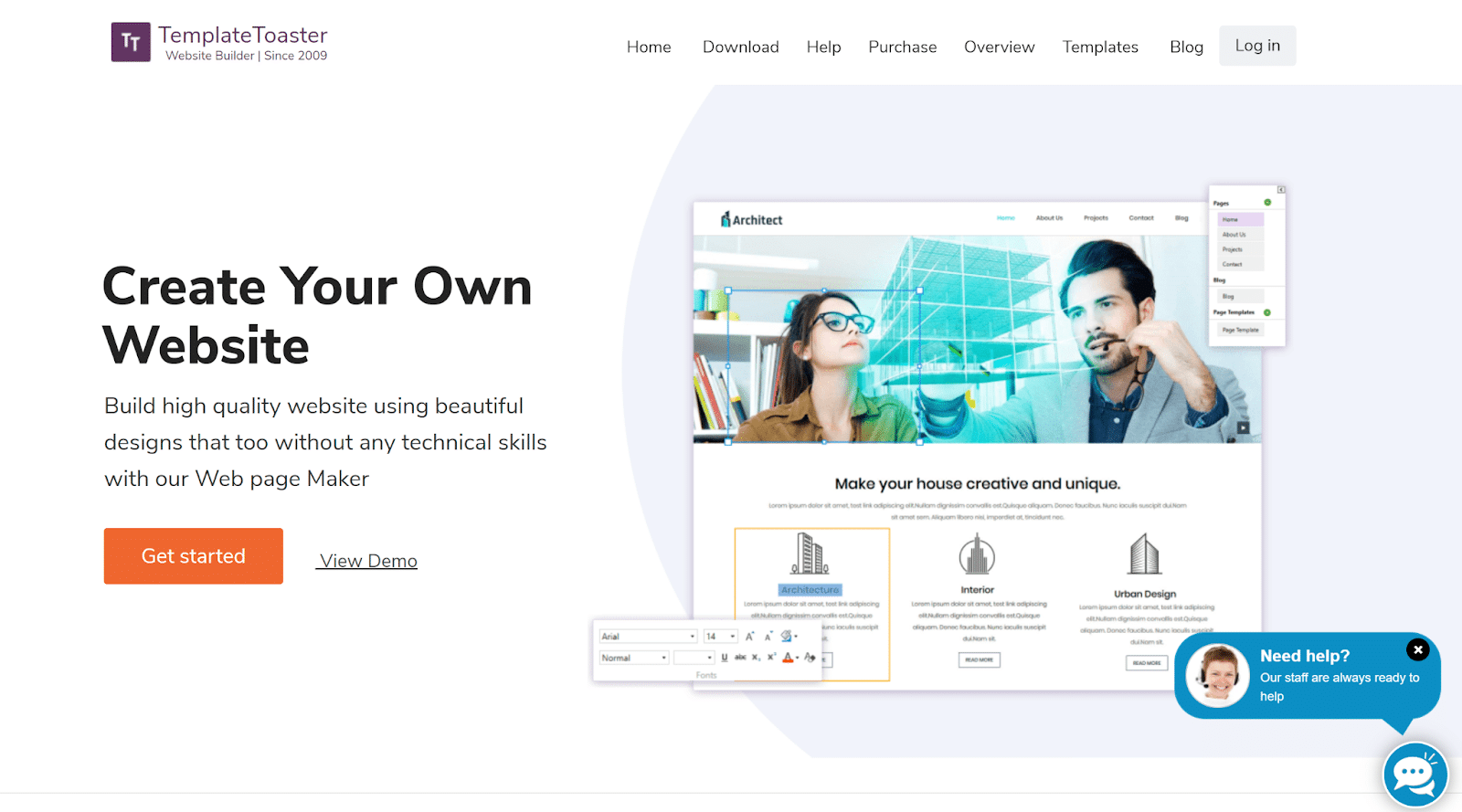 TemplateToaster web sitesi oluşturucu yazılımı