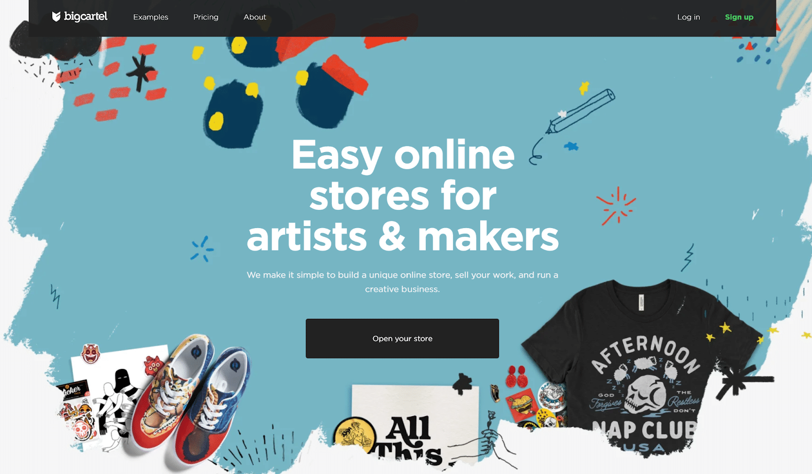 Big Cartel e-ticaret web sitesi oluşturucu