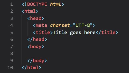 Ein Screenshot eines Beispiel-HTML-Codes.