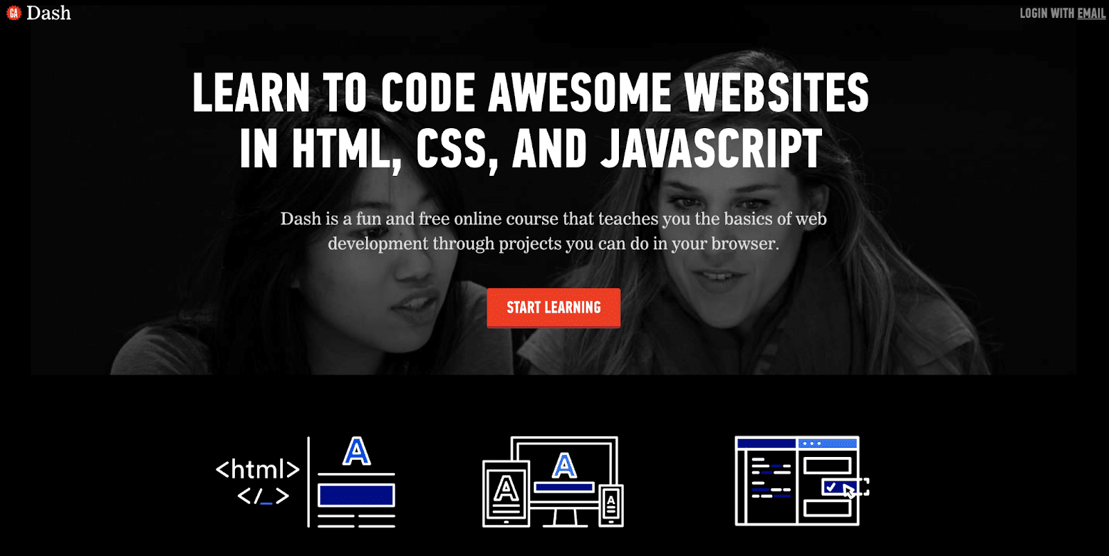 Die General Assembly Dash-Homepage