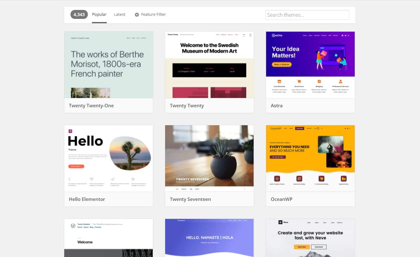 WordPress temaları