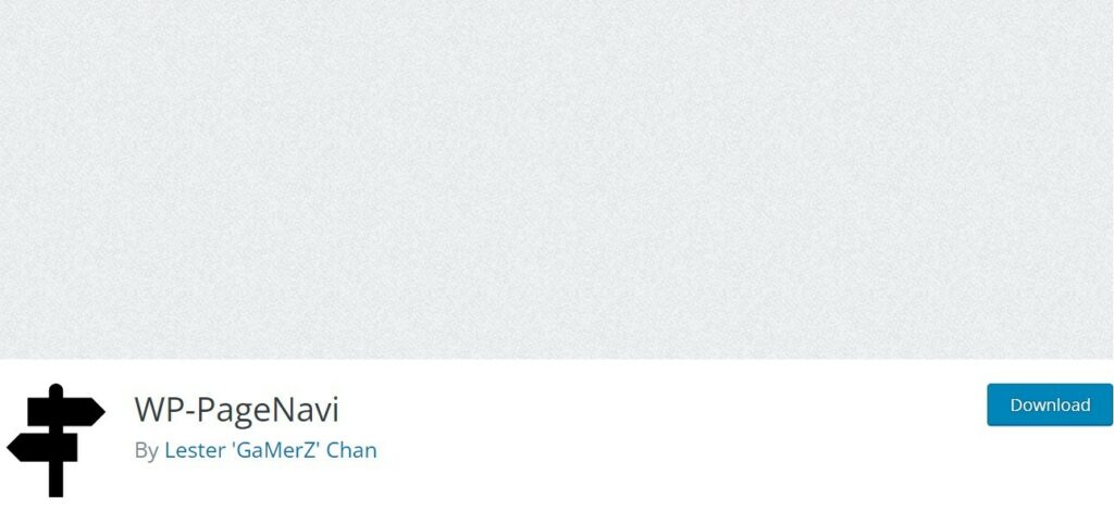 WP-PageNavi WordPress 플러그인 카드.