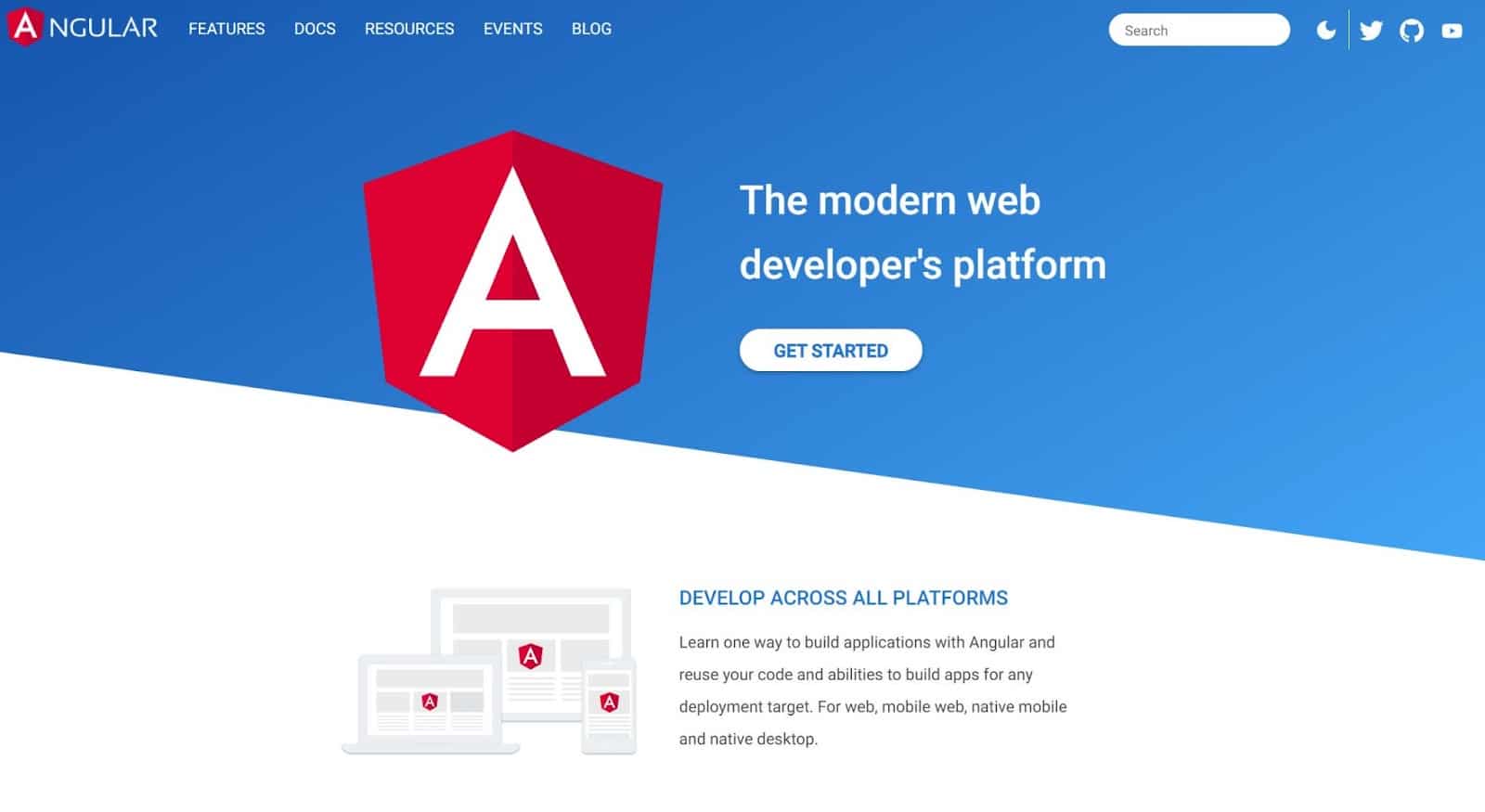 Angular 网站主页