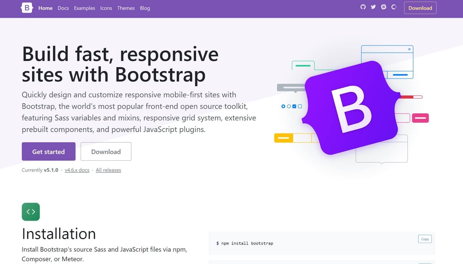 Bootstrap 网站主页