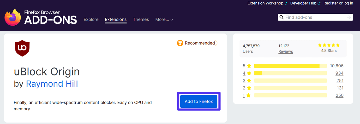 Firefoxボタンに拡張機能を追加