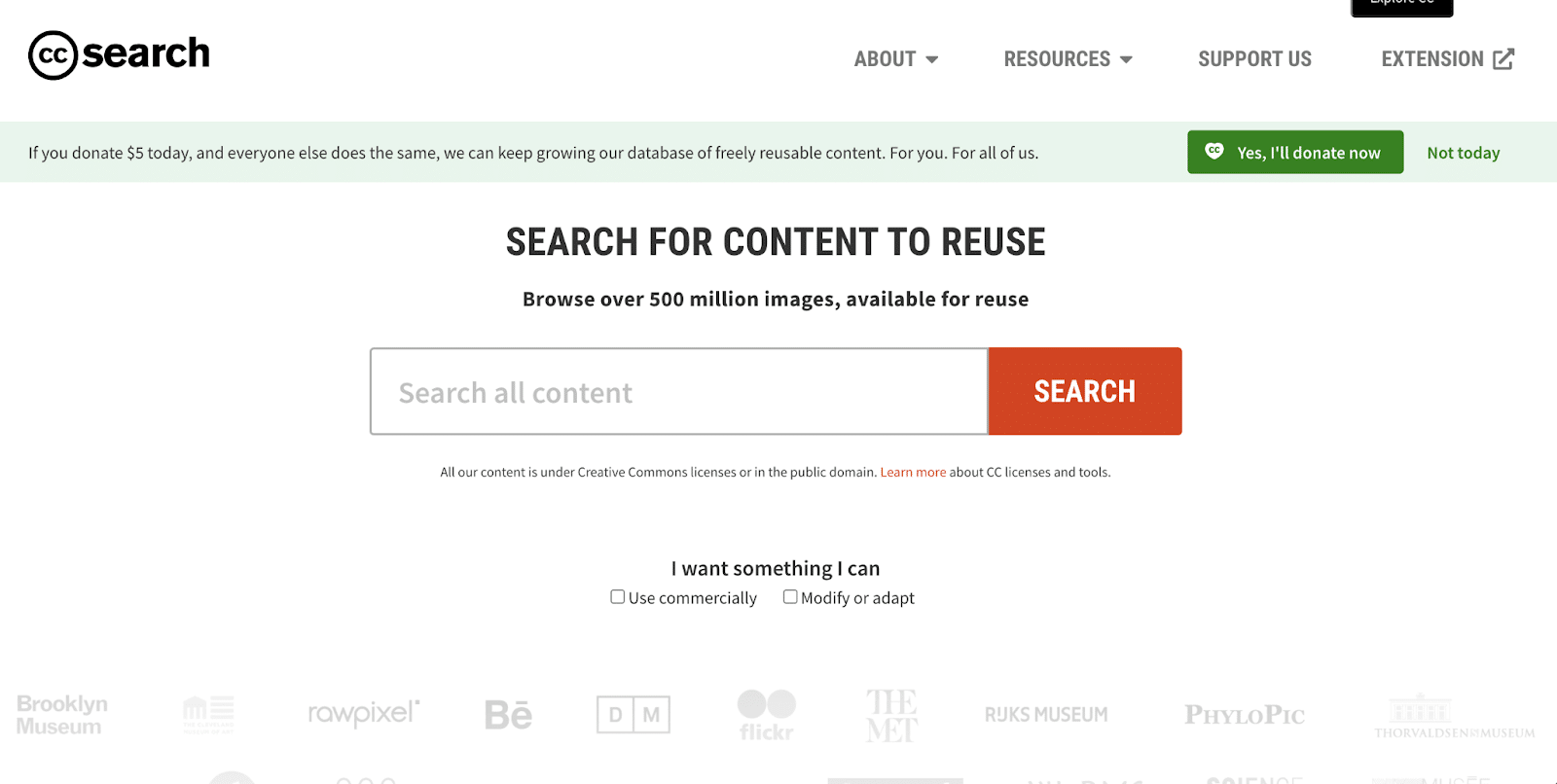 Creative Commons Arama.