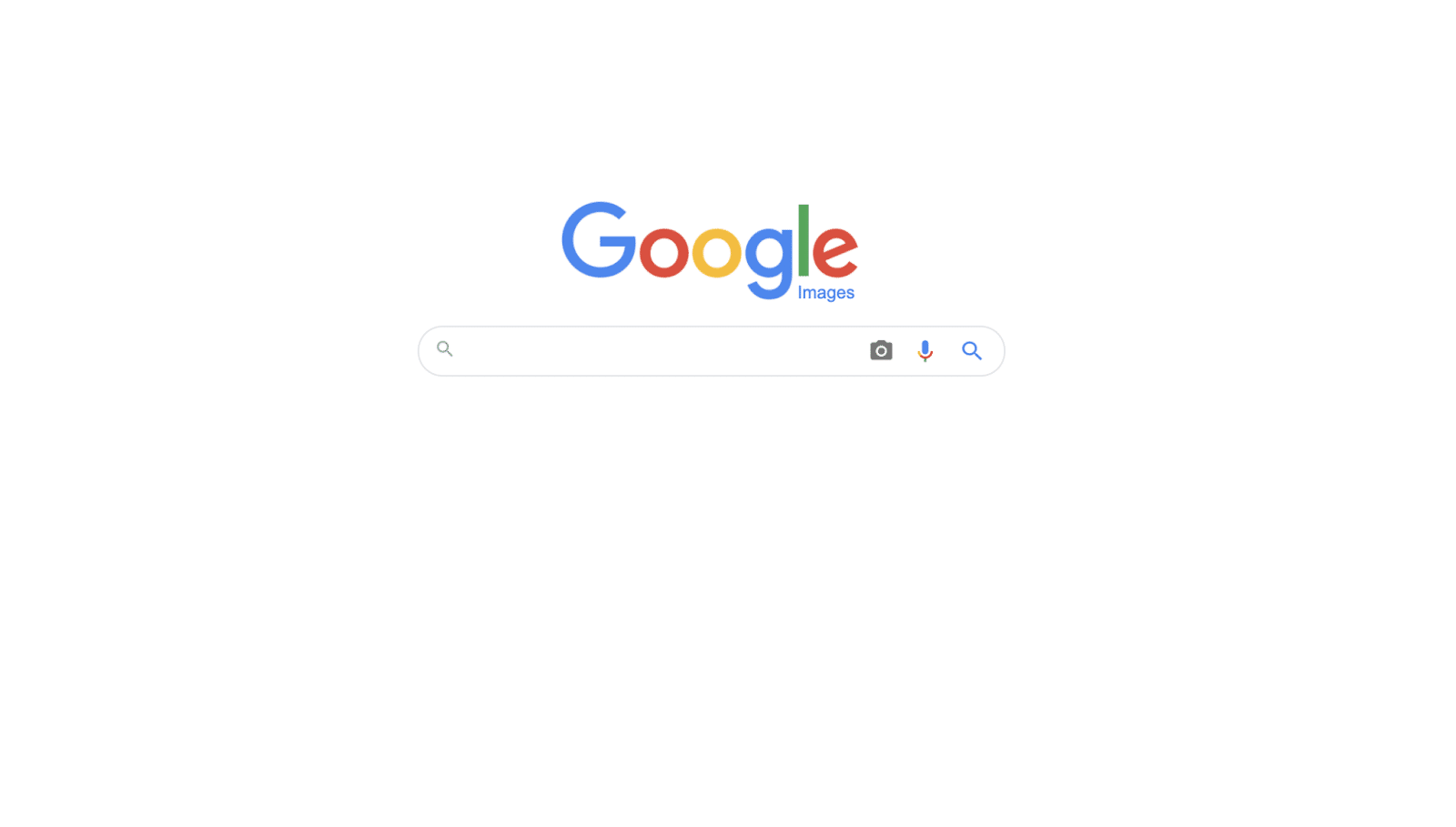Google Görseller arama motoru sayfası.