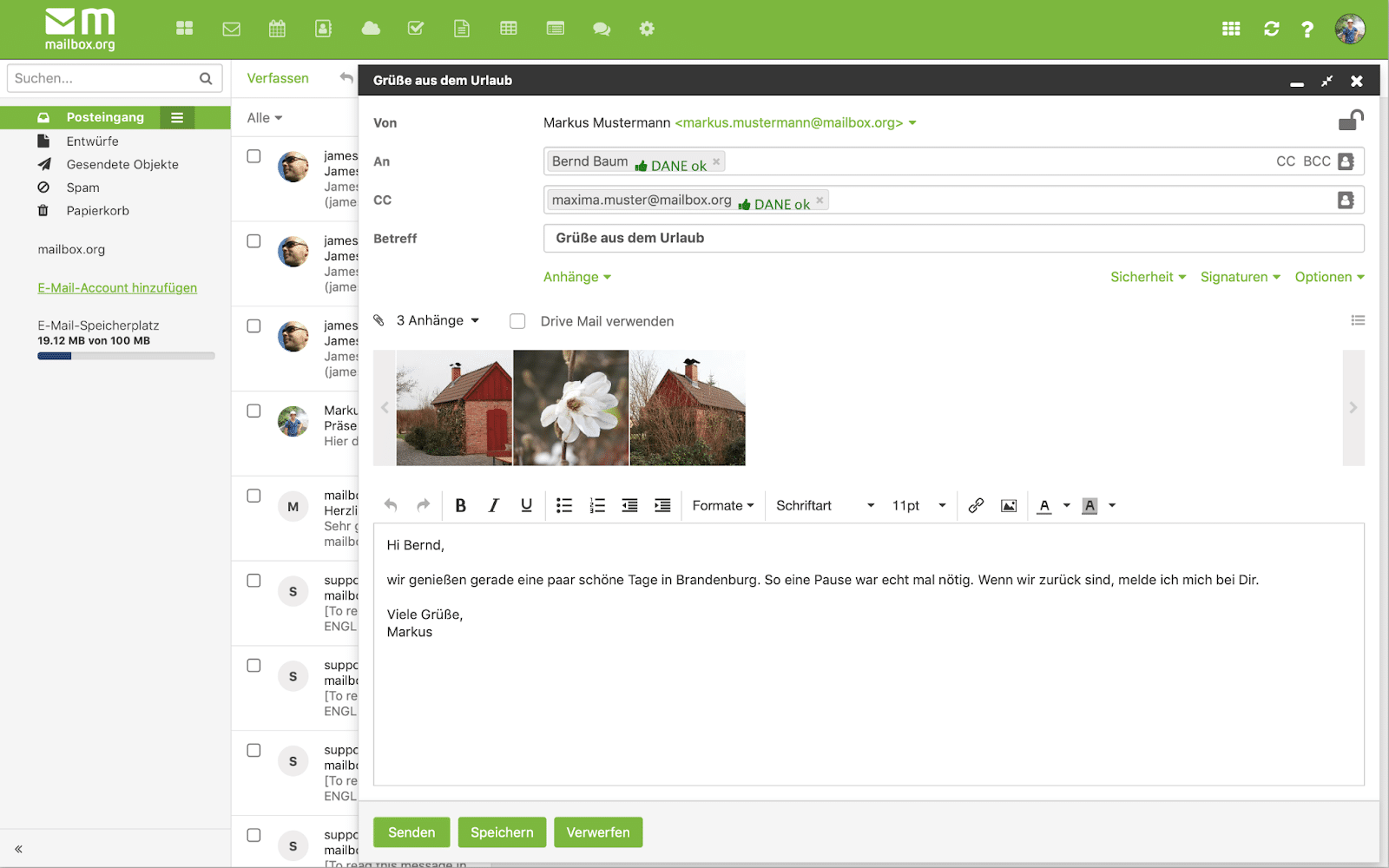 Mailbox.org gelen kutusu
