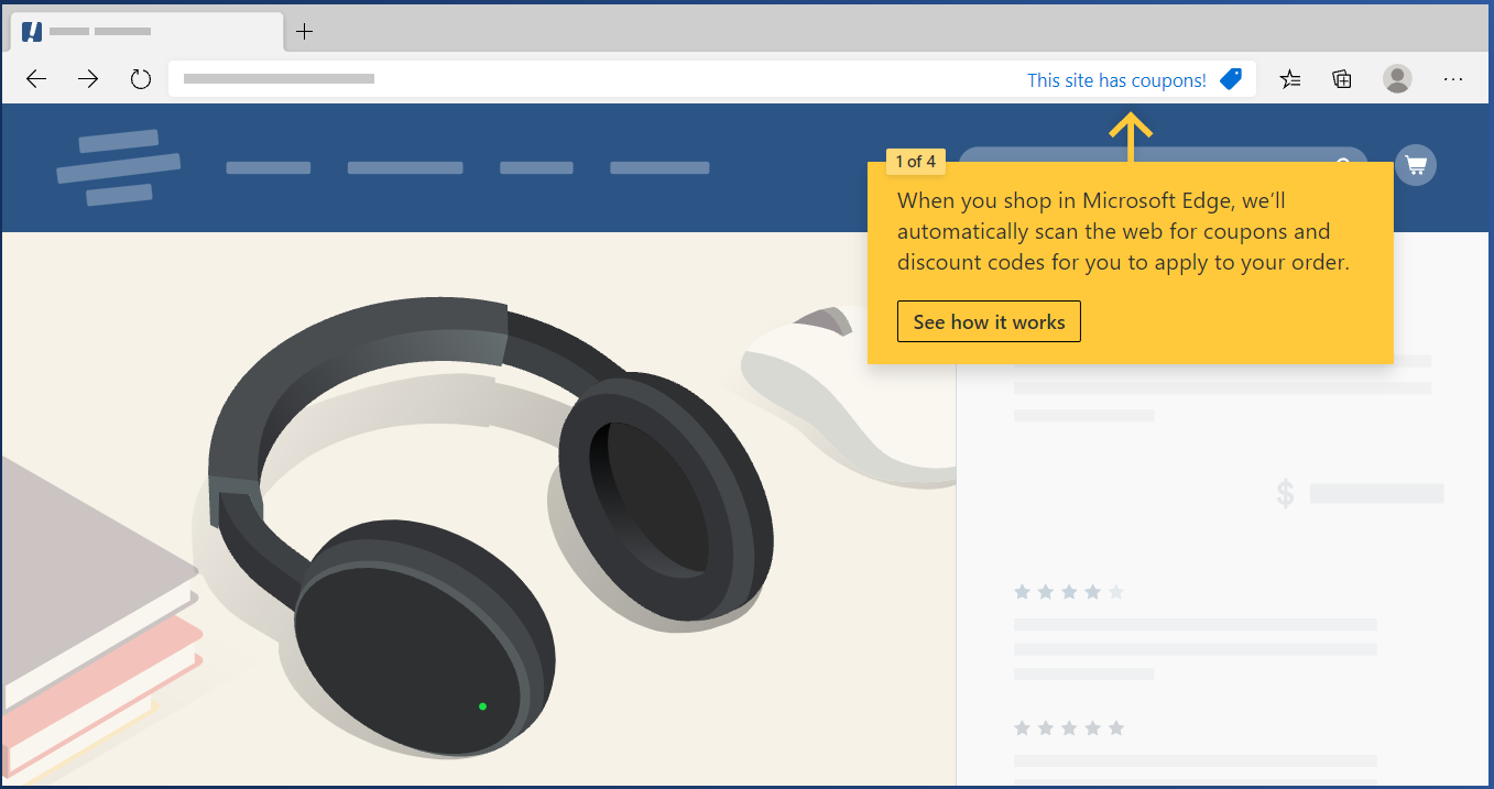 Microsoft Edge kupon bulucu