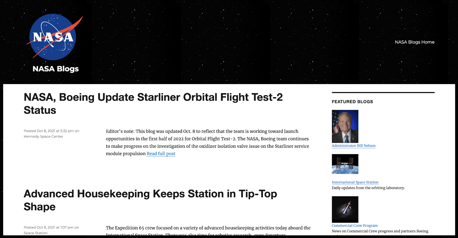 NASA, blog adında bir kısaltma kullanıyor