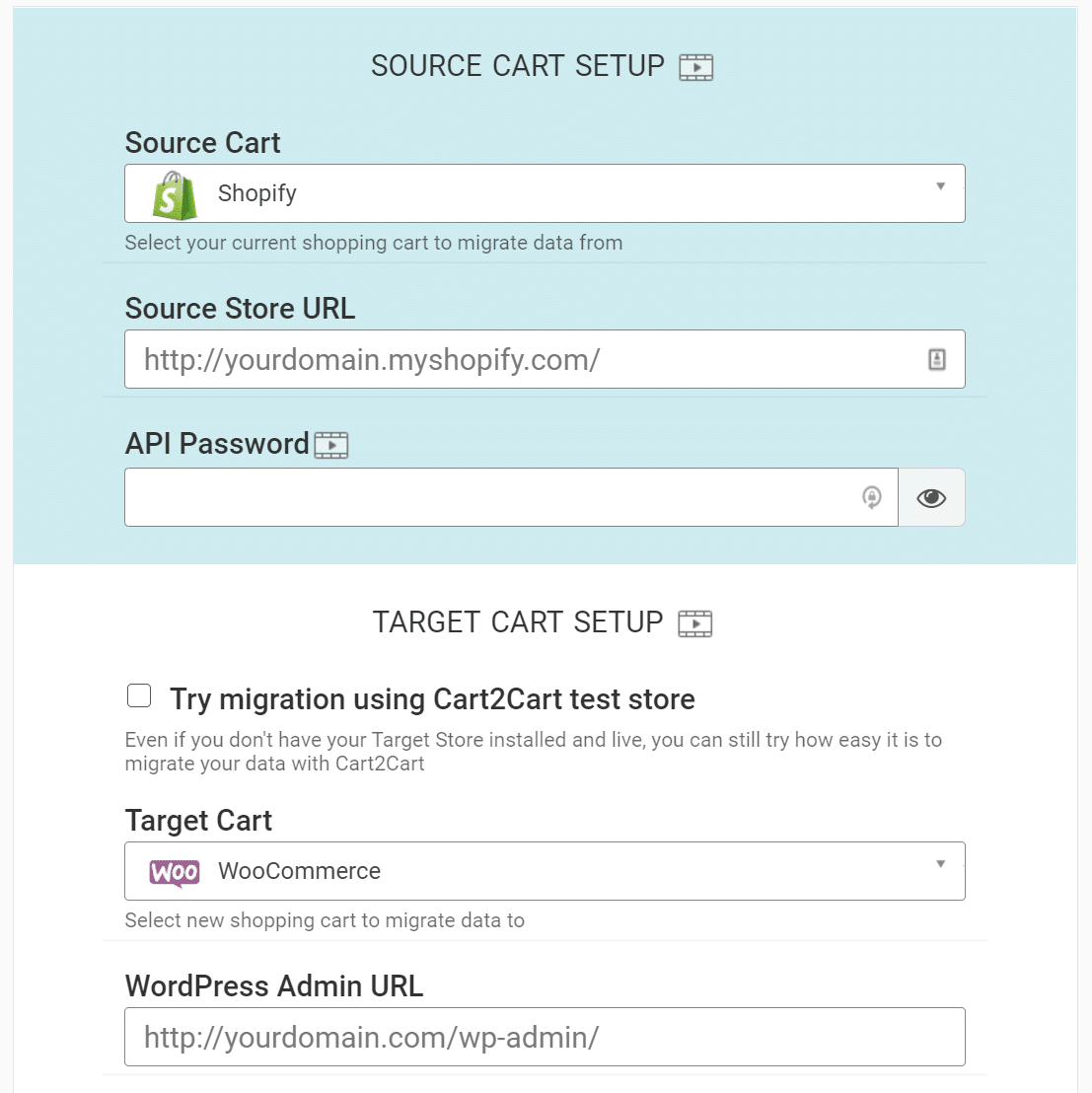 Cart2Cart kurulum süreci