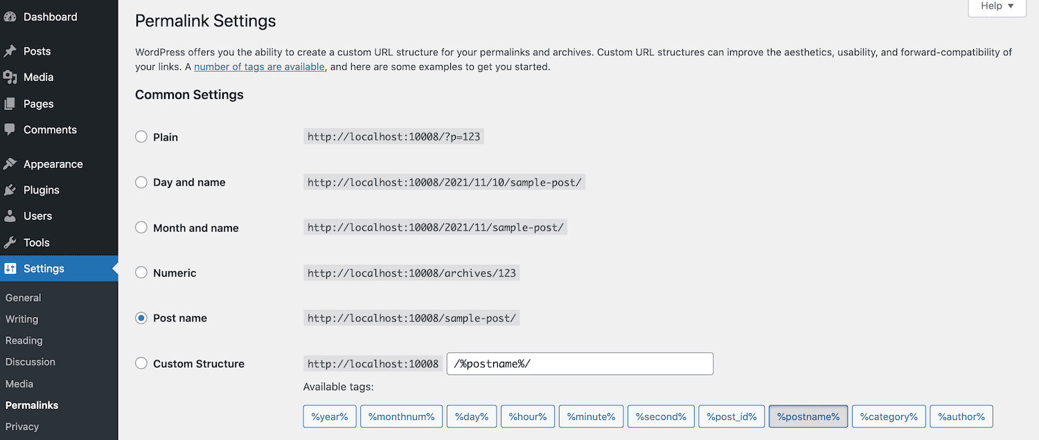 tautan permanen WordPress