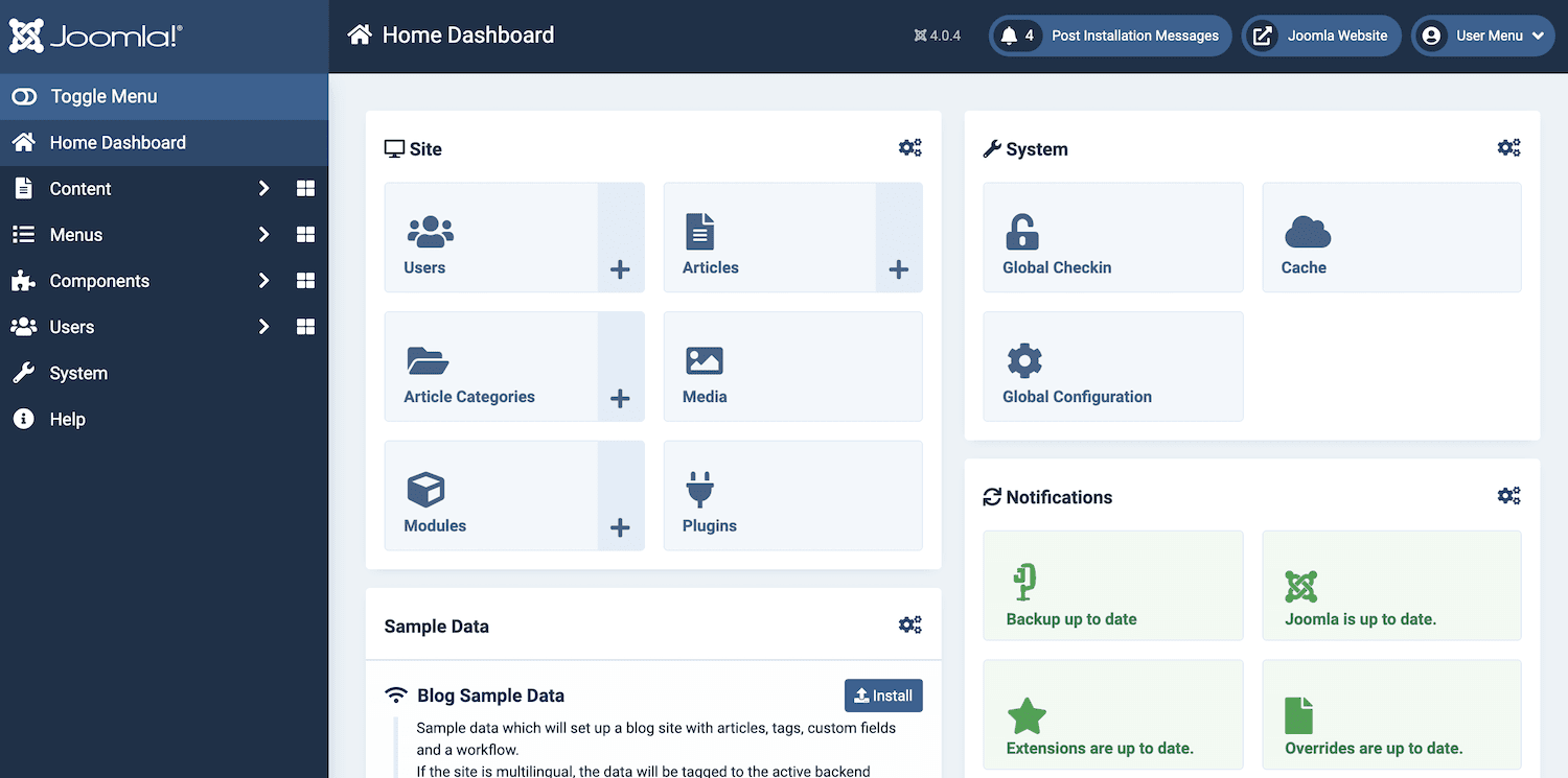 Dasbor Joomla