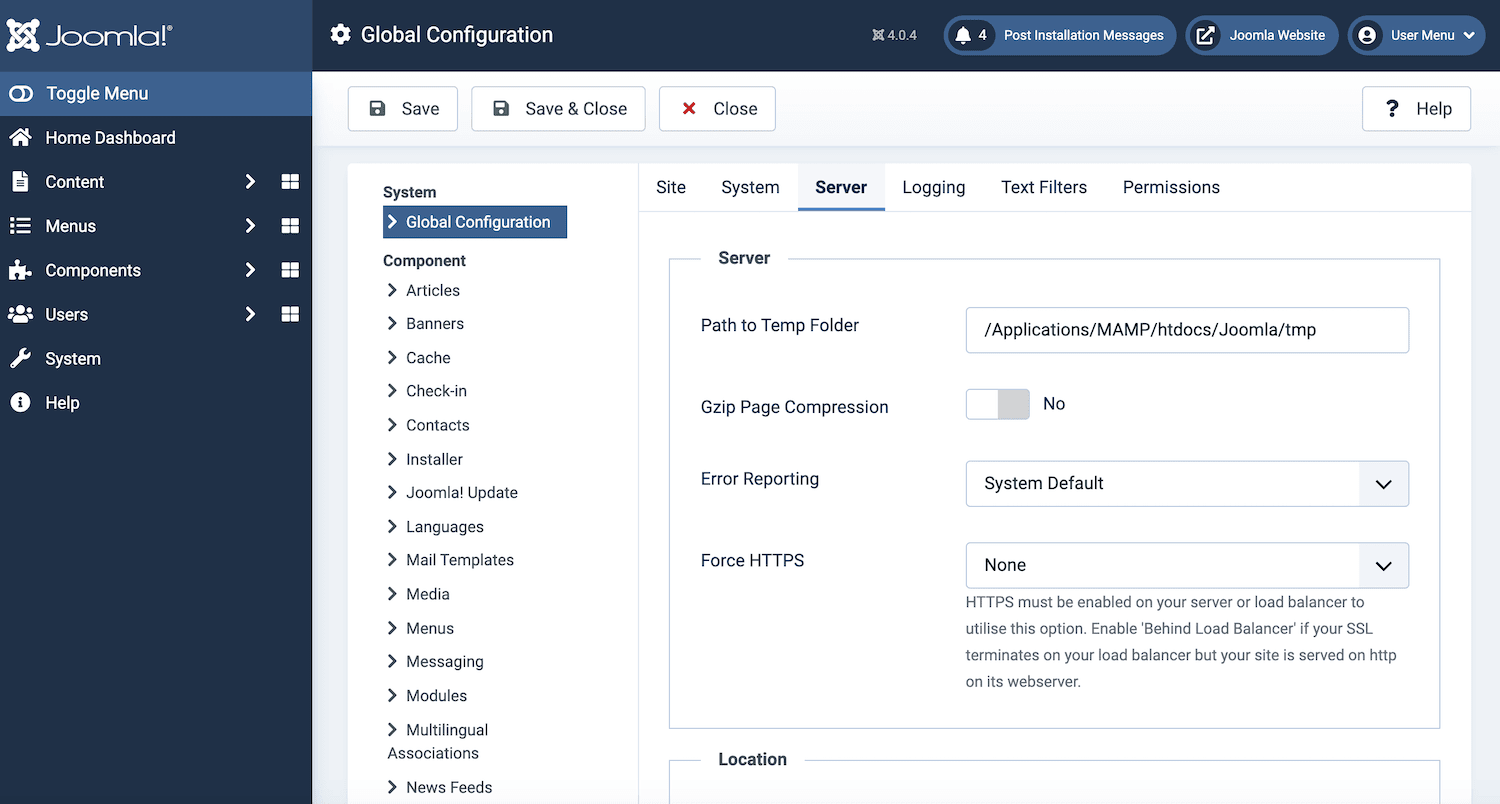 Dasbor Joomla