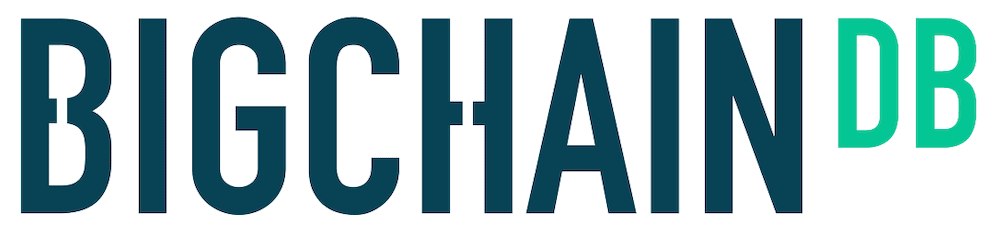 Логотип BigchainDB с зелеными надстрочными буквами «DB».