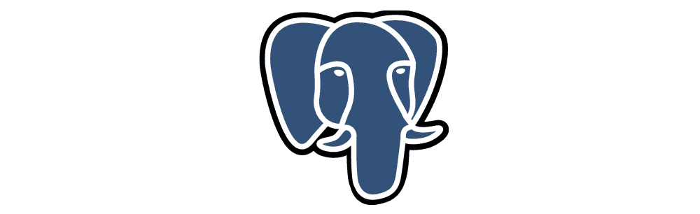 Логотип PostgreSQL, представляющий собой изображение головы синего слона с черным контуром, без сопроводительного текста.