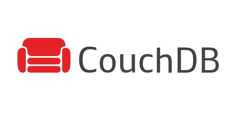 Веб-сайт CouchDB, на котором слева от текста показан красный силуэт дивана.