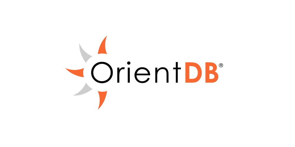 Логотип OrientDB с оранжевыми буквами «DB» и