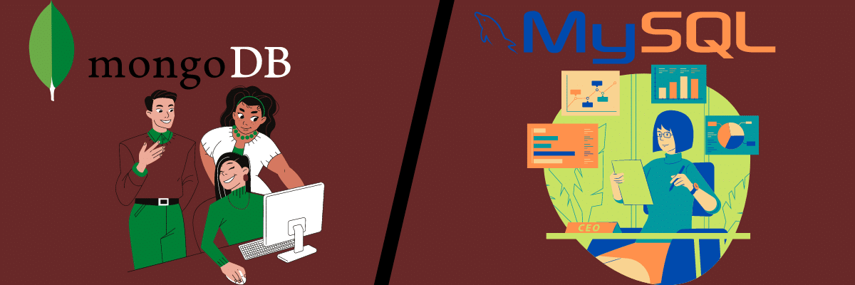 通過顯示三個人在 MongoDB 下愉快地工作和一個人在 MySQL 下在不同屏幕上工作的並排比較 MongoDB 和 MySQL 的可擴展性