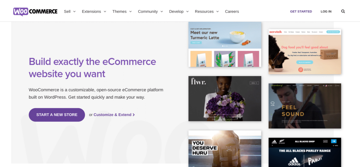 Домашняя страница WooCommerce