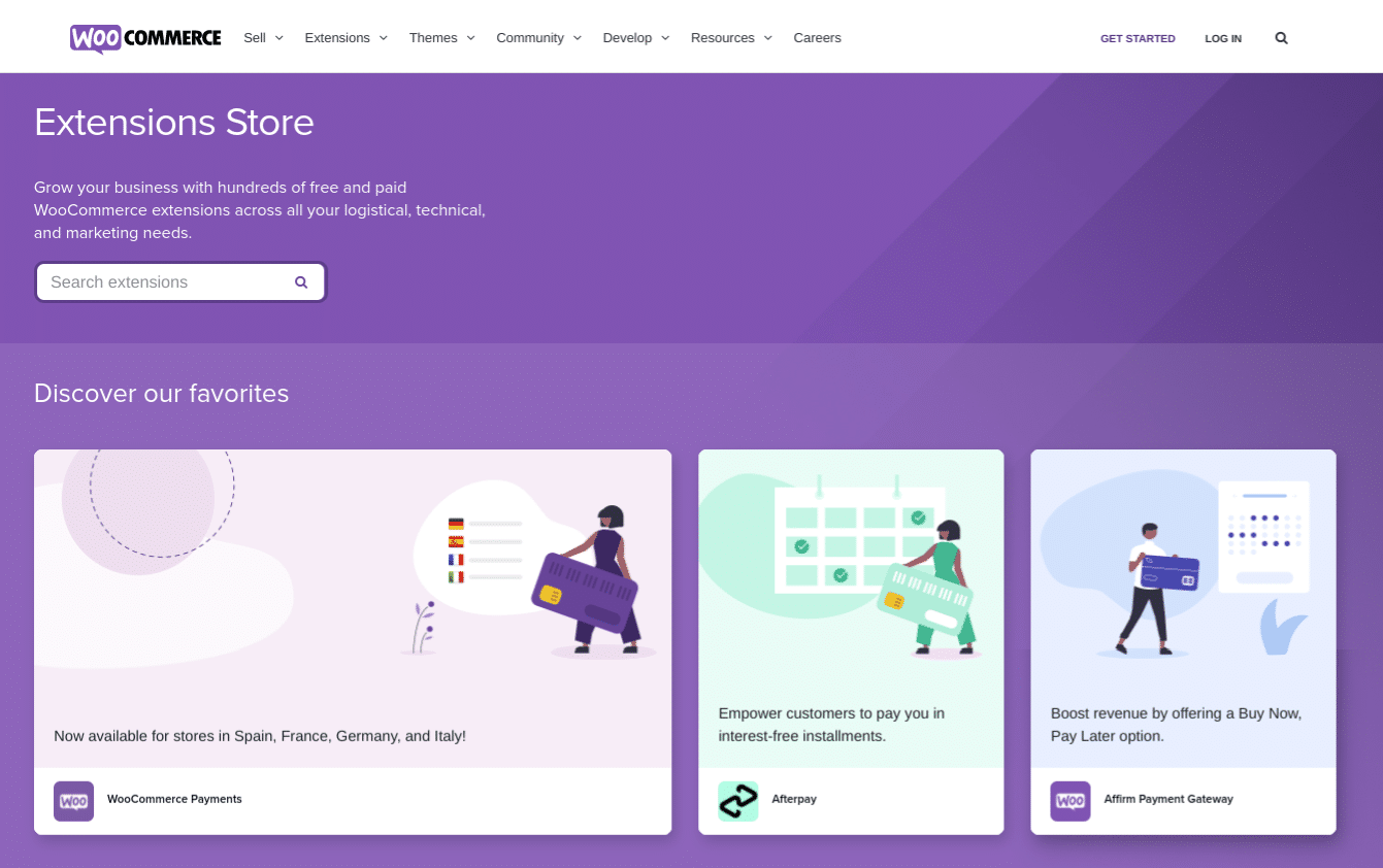 Магазин расширений WooCommerce