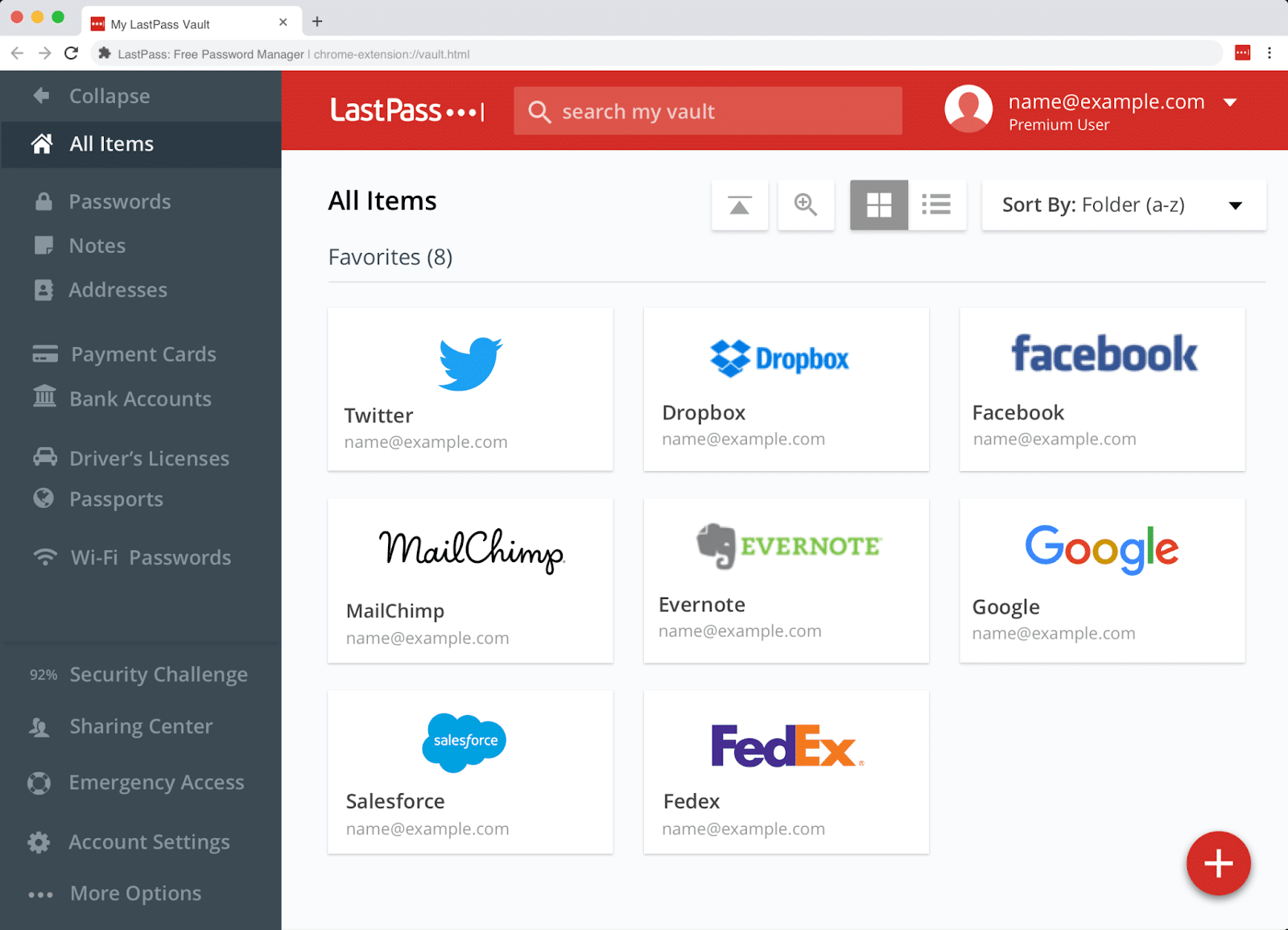 Учетные записи LastPass