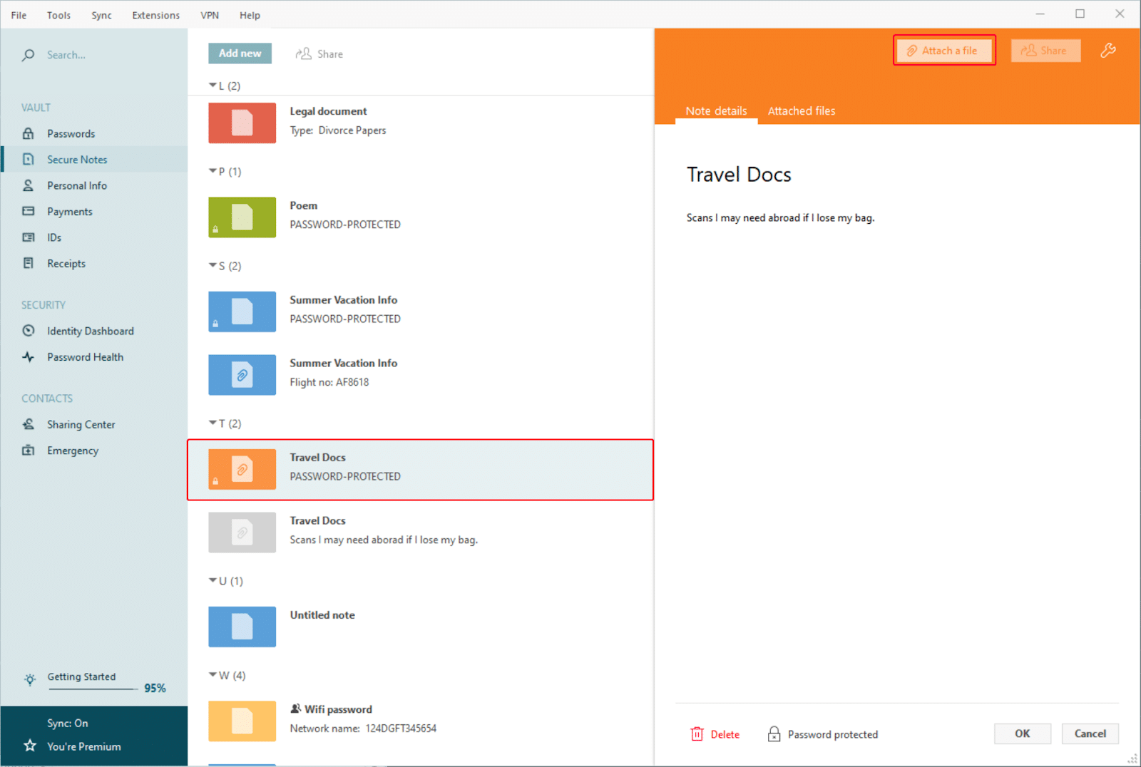 Инструмент безопасного хранения файлов Dashlane