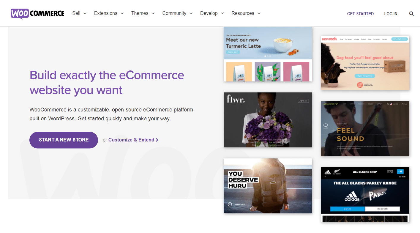 Домашняя страница WooCommerce