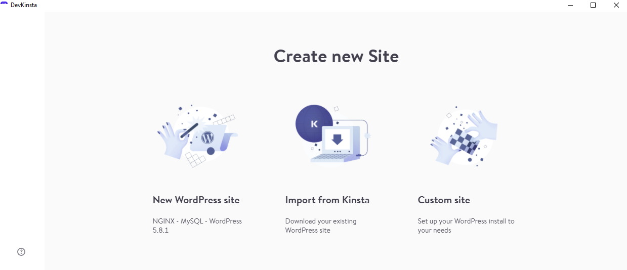 Интерфейс DevKinsta